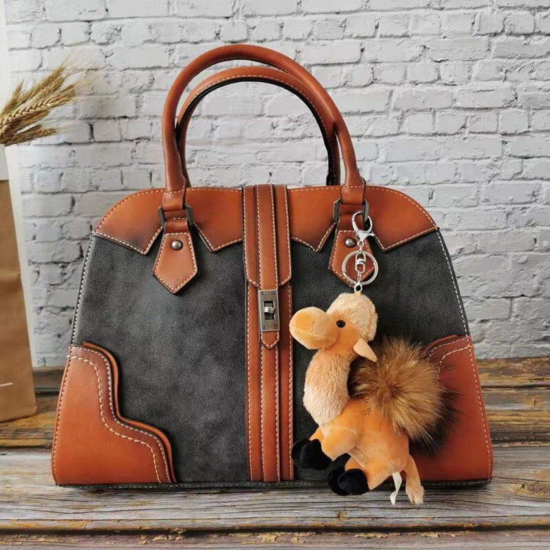 IMYOK New Designer Casual Women Tote Vintage Hand Bags Soft Leather Laides Shoulder Bag High Quality Sac a Main Femme