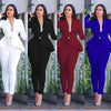 New Women Winter Women's Set Tracksuit Full Sleeve Ruffles Blazers Pencil Pants Suit Two Piece Set Office Lady Outfits Uniform - Surprise store