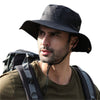 Men's Panama Hat Fisherman Hat Outdoor Breathable Mesh Hiking Hats 9CM Wide Brim Anti-UV Sun Hat Bucket Hat Mountaineering Caps
