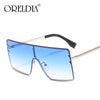2020 Square Oversized Sunglasses Women Luxury Brand Sun Glasses Female Eyewear Plastic Frame Clear Lens UV400 Men Glasses Gafas - Surprise store
