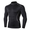 Sport High collar Compression Shirts Men Bodybuilding Sportswear T-shirtLong Sleeve Top Gyms T Shirt Men Fitness Tight Rash gard - Surprise store