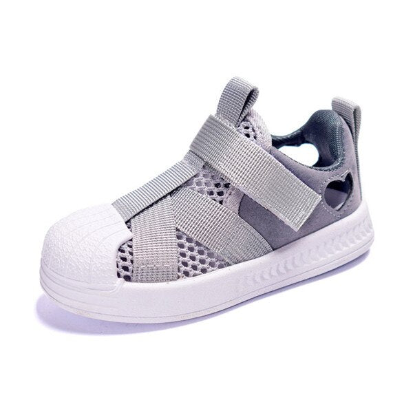 2021 New Summer Kids Sandals Cut-outs Breathable Girls Boys Sandals Rubber Sole Children Outdoor Sneakers Little Baby Shoes