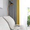 Tiyana Grey Yellow Stitched Blackout Curtains for Living Room Thermal Insulated Bedroom Window Curtain Blinds White Voile JK048Y