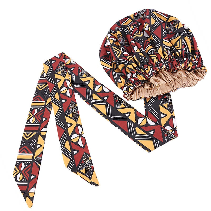 New African Headwrap In Women's Hair Accessories Scarf Wrapped Head Turban Ladies Hair Accessories Scarf Hat Headwrap Nigeria