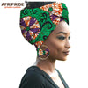 2020 fashion african headwraps+earings 2 piece sets for women bazin riche african head scarf pure cotton A19H002 AFRIPRIDE