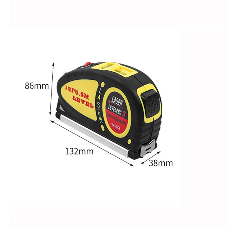 ZGAH 5.5M high-precision multi-function crosshair line projector small portable laser level meter telescopic tape measure
