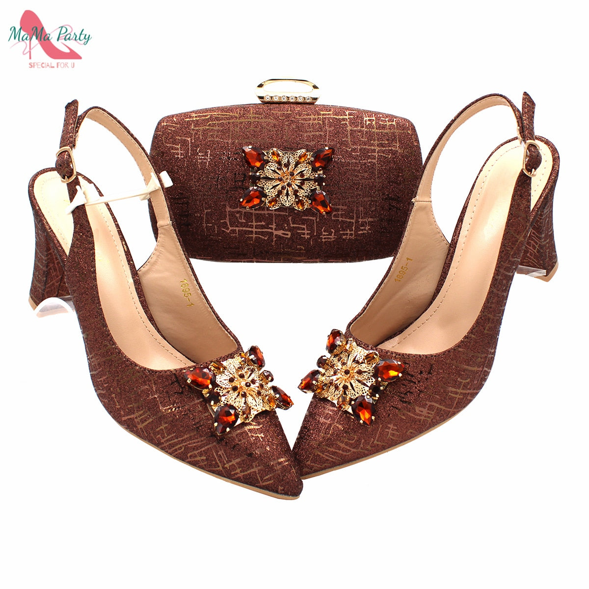 Fashionable African Shoes and Bag Set Italian Women Fuchsia Color Nigerian Shoes with Matching Bags for Royal Wedding Party