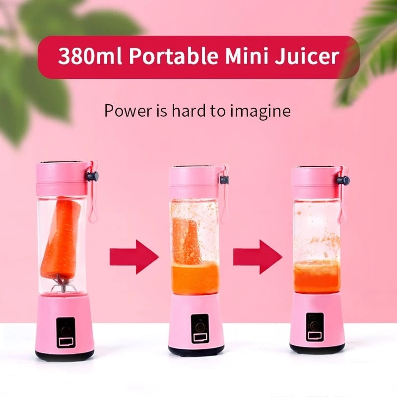 DTVANE 6 Cutter Head Smoothie Blender Electric Juicer Machine Portable Blender Mini Food Processor Personal Lemon Squeezer