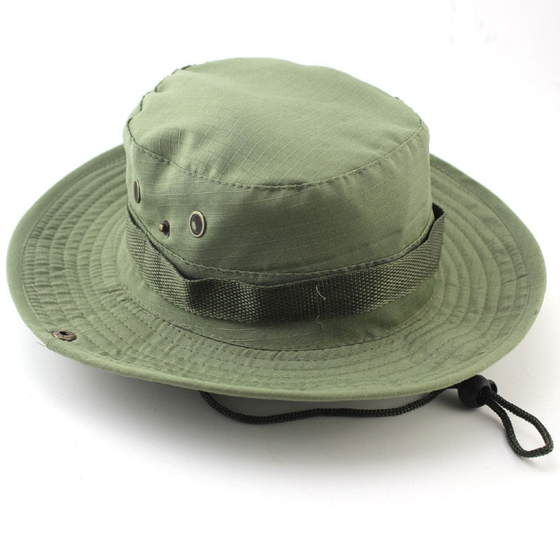 Camouflage Tactical Cap Military Boonie Hat US Army Caps Camo Men Outdoor Sports Sun Bucket Cap Fishing Hiking Hunting Hats 60CM