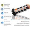 Tower Power Strip Vertical Extender Outlets Surge Protector 2500W 10A Socket with USB 2m/6.5ft Extension Cord for Home Office