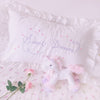 48x74cm Pink Twin Heart Rabbit Pillow Case Cover Cotton Hairball Ruffle Pillowcase Girl Cute Bedding Toy Home Decor