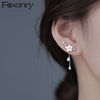 Foxanry Prevent Allergy 925 Sterling Silver Stud Earrings for Women New Trendy Elegant Flowers Tassel Party Jewelry Wholesale