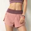 Women's Summer Sport Short 2 in 1 Pocket Running short Quick-Drying Fitness Training Shorts Women High Waist Loose Yoga Clothes