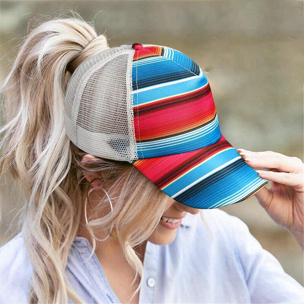 2021 Ponytail Women's Baseball Cap Women Snapback Mesh Trucker Caps Female Summer Bone Black Adjustable Hip Hop Hats Cap - Surprise store