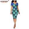 African wax summer bodycon dresses for women AFRIPRIDE tailor made adjustable sleeves knee length women party dress A1925006 - Surprise store