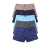 5Pcs/Lot Men'S Underwear Printed Shorts Cotton Comfortable Breathable Middle-Aged Men'S Loose Large Size Boxer Pants