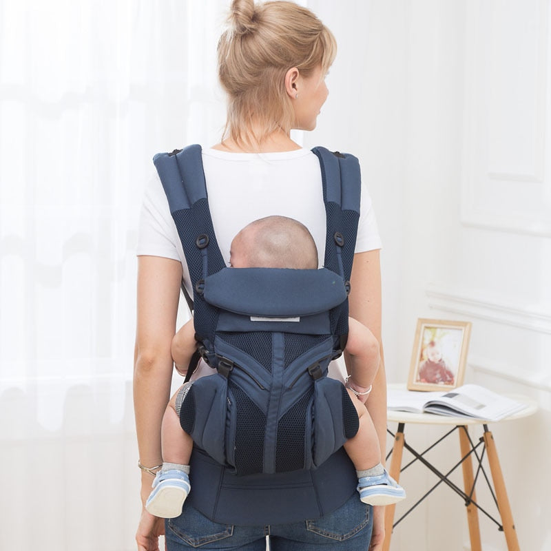 Aimama 0-36 Months 360 Ergonomic Cold Air Cotton Adjustable Baby Carrier Baby Sling Wrap Strap Backpacks