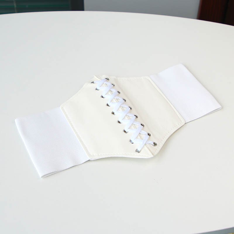 Super Wide Waist Belt for Women PU Leather Slimming Body Ladies Dress Belt Elastic White Black Corset Belt Female Waistband