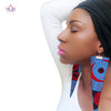 Trendy African Fabric Earrings Handmade Earrings For Women Party Gift African Print Ankara Big Oversized Drop Earrings WYB279