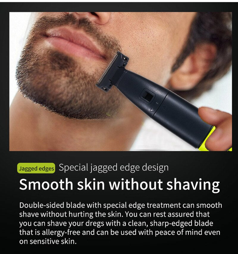 Electric Razor for Men Beard Shaver Nose Mustache Trimmer Rechargeable USB Precision Trimmer Shaver Beard Stubble Hair Cutter