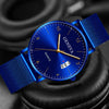Men Watches 2021 Luxury Famous Brand Men Stainless Steel Mesh Calendar Watch Men Quartz Watch Relogio Masculino Men Wristwatch