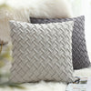 Solid Pink Grey Cushion Cover Soft Faux Suede Home Decorative Pillow Cover Woven Pattern 45x45cm/30x50cm