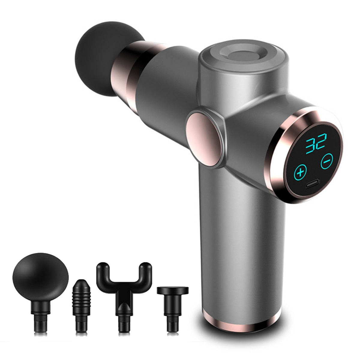 Youmay Electric Muscle Massage Gun Deep Muscle Vibration Massager 32 Gears High Speed Therapy Gun For Neck Body Relaxing Shaping