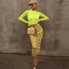 Ocstrade New Arrival 2020 Fashion Long Bandage Skirt Women Lime Zebra Print Bodycon Bandage Skirt Midi Club Party Skirt - Surprise store