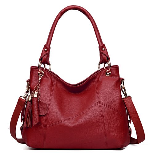 Women Leather Handbags Women Messenger Bags Female Crossbody Bags Ladies Designer Shoulder Bag Top-handle Bag Vintage Retro Tote