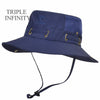 New Summer Mesh Breathable Bucket Hats Men's Outdoor Fishing Mountaineering Sun Hat Casual Foldable Adjustable Male Panama Hat