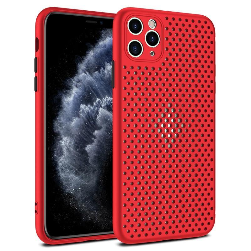 Hollow Cooling  Phone Case Back Cover For iPhone 11 Pro Max Breathable Soft Case For iPhone X XS Max XR SE2 9 8 7 6 6S Plus Case - Surprise store