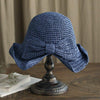 100%Raffia Bow Sun Hat Wide Brim Floppy Summer Hats For Women Beach Dome Bucket Hat Shade Hat - Surprise store