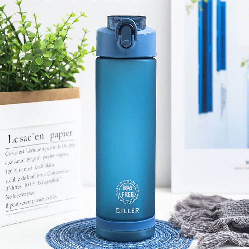 850ml/550ml Portable Tritan Material Water Bottle With Straw Outdoor Sport Fitness Drinking Bottles Sports Shaker Plastic Bottle