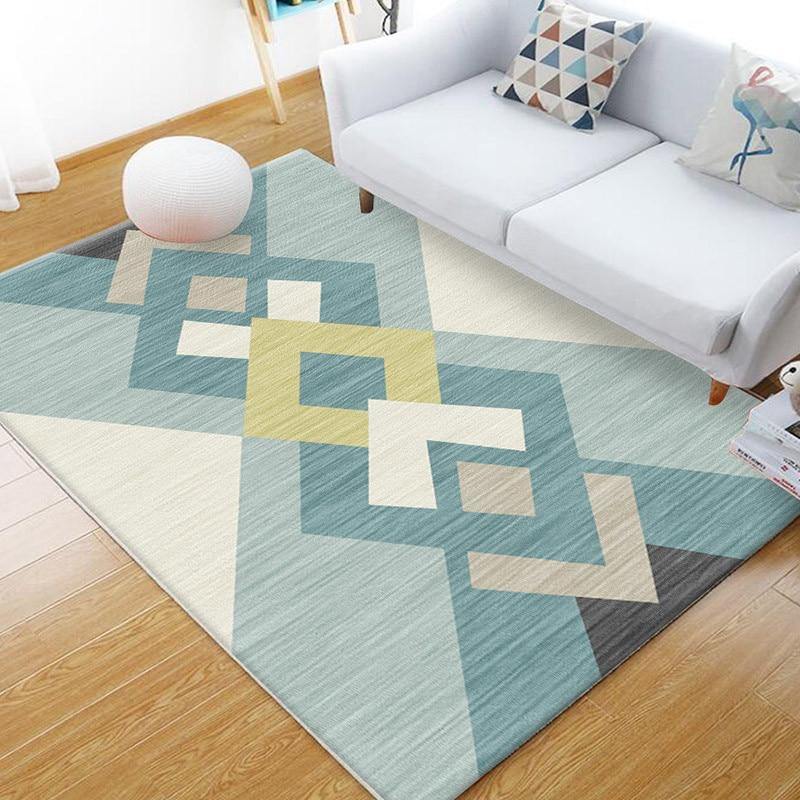 Nordic Simple Carpet Living Room Sofa Coffee Table Bedside Bed Mat Floor Bedroom Slip Washable Factory Wholesale Square Rug - Surprise store