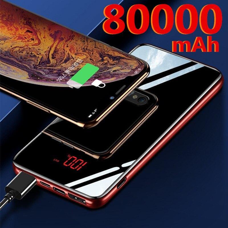 80000mAh Power Bank For Xiaomi Samsung iPhone Huawei Powerbank Portable Mini Dual USB Charging External Battery Pack Bank - Surprise store