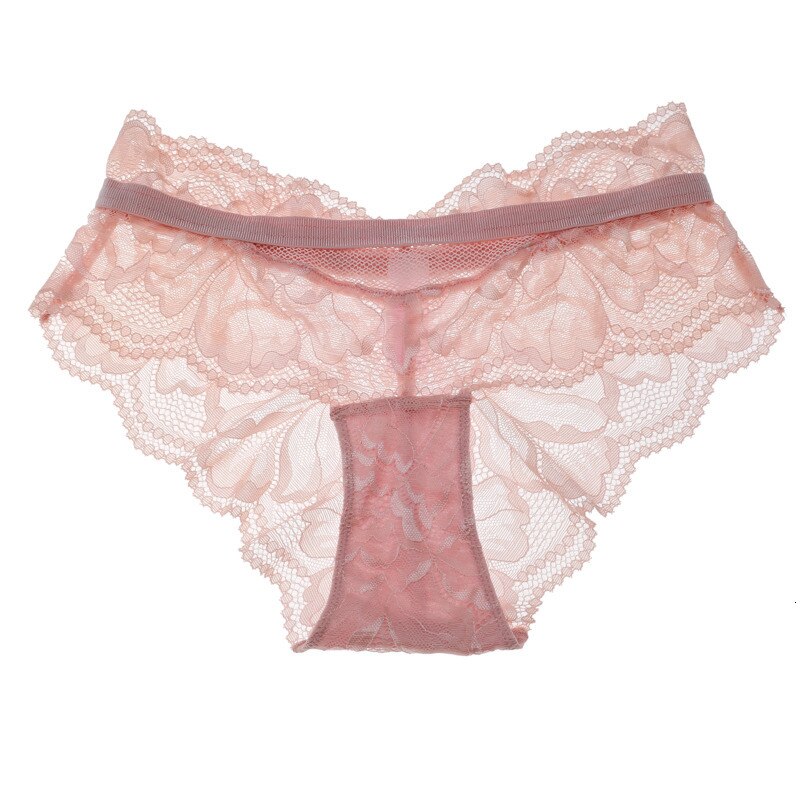 SP&CITY Elegant Flower Patterned Lace Panties Women Hollow Out Seamless Underwear Transparent Briefs Female Sexy Lingerie Thong