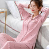 100% Cotton Women's Pajamas Set Long Sleeve Girl Casual Women Sleepwear Leisure Outerwear Sleepwear Pyjamas Nightwear