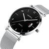 Men Watches 2021 Luxury Famous Brand Men Stainless Steel Mesh Calendar Watch Men Quartz Watch Relogio Masculino Men Wristwatch