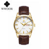 2021 WWOOR Luxury Gold Full Steel Watches Mens Square Quartz WristWatch For Men Sport Waterproof Week and Date Relogio Masculino