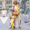 2 Piece Set Women Africa Clothes 2021 African Dashiki New Fashion Two Piece Suit Long Tops + Wide Pants Party Plus Size For Lady