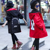 Two Sides Wear Jackets for Girl Hooded Thin Autumn Jacket Children Windbreaker for Teens Trench Coat Outwear Children's Clothing