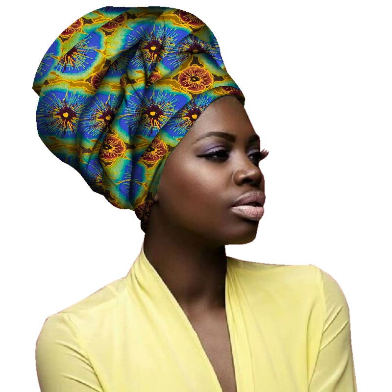 2020 African Fashion Headwrap Women Cotton Fabric Traditional Headtie Scarf Turban pure Cotton