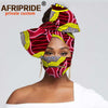 African Headscarf for Women Headwear Floral Turban Head Scarf Head Wrap Hair Accessories Match Print Mask with Zipper A20H016