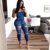 Women High Waist Casual Jeans Fashion Washed Distressed Denim Pants Stretch Skinny Slim Sexy Jeans Lady Denim Pencil Pants