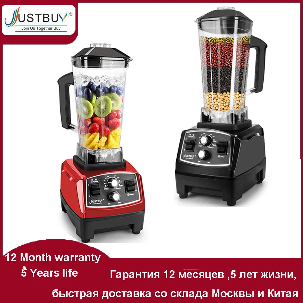 Timer BPA Free 3HP 2200W Commercial Blender Mixer Juicer Power Food Processor Smoothie Bar Fruit Electric Blender