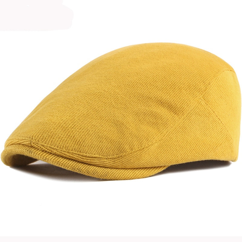 HT2904 Berets Candy Colors Ivy Newsboy Flat Cap Spring Autumn Hats for Men Women Solid Artist Painter Hat Adjustable Beret Cap