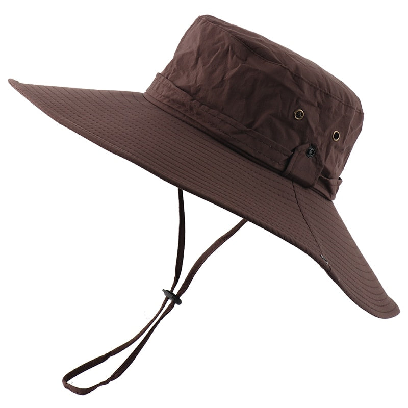 CAMOLAND Waterproof Bucket Hat For Men Summer UPF50+ Sun Hat Women Wide Brim Panama Beach Hats Outdoor Hiking Fishing Boonie Cap