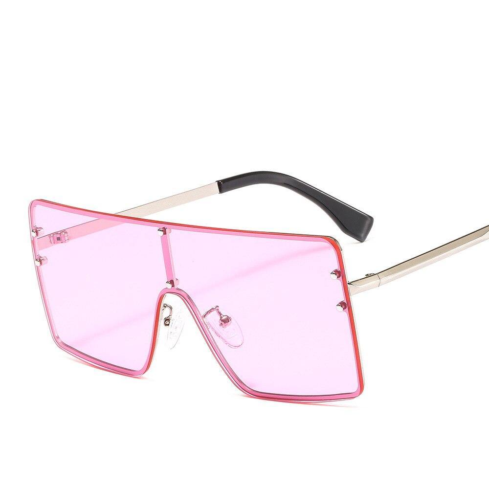 2020 Square Oversized Sunglasses Women Luxury Brand Sun Glasses Female Eyewear Plastic Frame Clear Lens UV400 Men Glasses Gafas - Surprise store