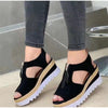Sandals Women 2021 Wedges Heels Zip Platform Ladies Shoes Summer Peep Toe Suede Leather Gladiator Shoes Casual Female Footwear