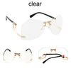 2021 New Irregular Rimless Sunglasses Women Brand Designer Alloy Frame Oversize Gradient Sun Glasses Fashion Female Clear Shades